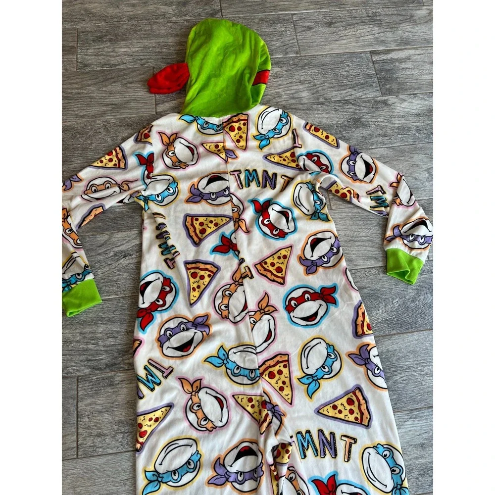 Teenage Mutant Ninja Turtles Pajama Union Suit Hooded Medium‎ 8 10 costume TMNT